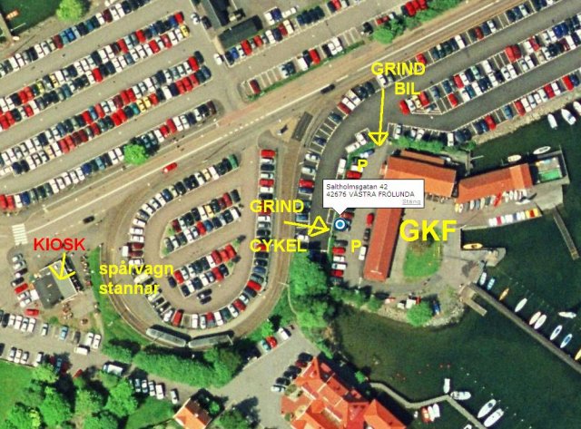 Kartbild över GKFs placering på Saltholmen