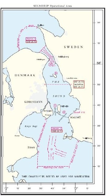 Bevakningskarta för soundrep Öresund
