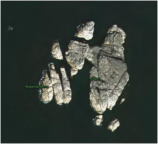 Bogen satellitfoto Fjällbacka skärgård