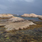 Bohuslän klippor och hav vid Hällsö